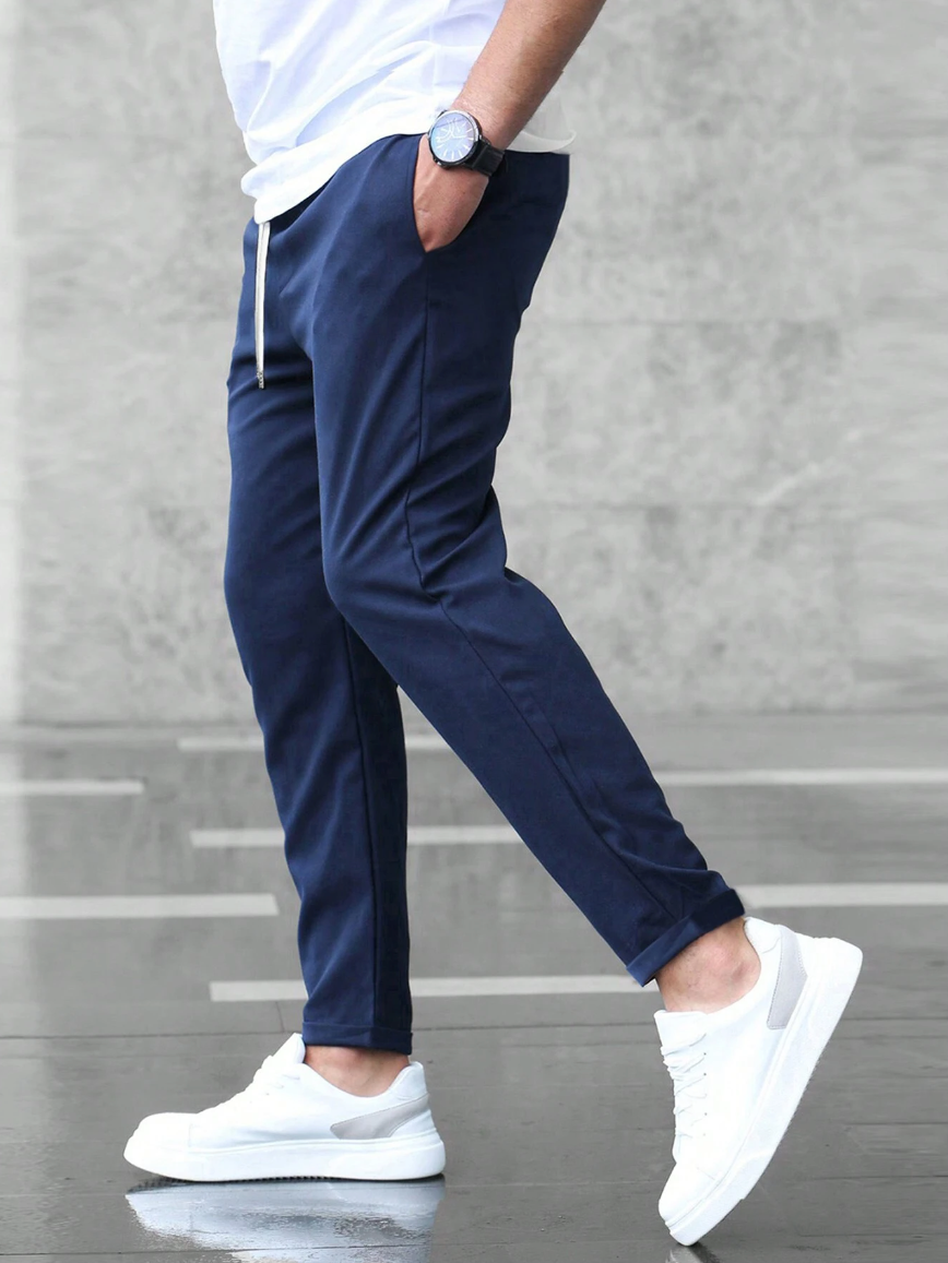 Thorvald | Rekbare herenbroek met elastische taille en trekkoord