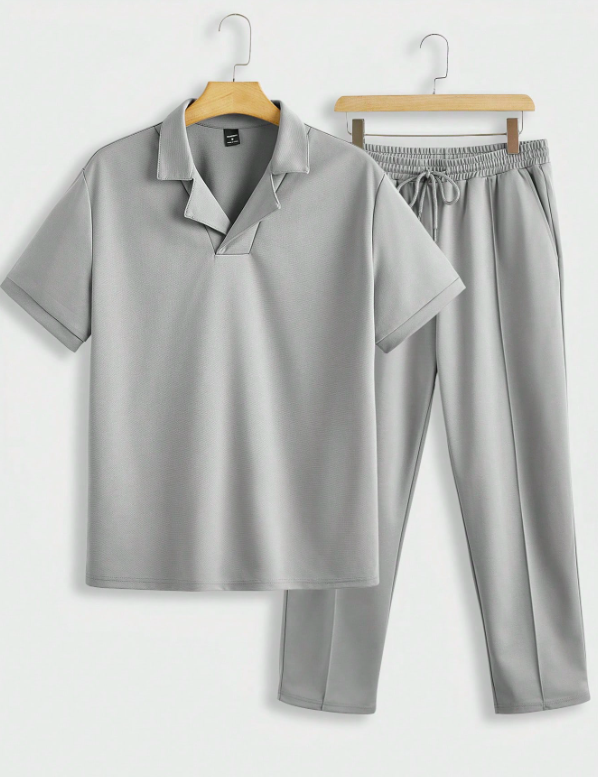 Grijze heren zomeroutfit