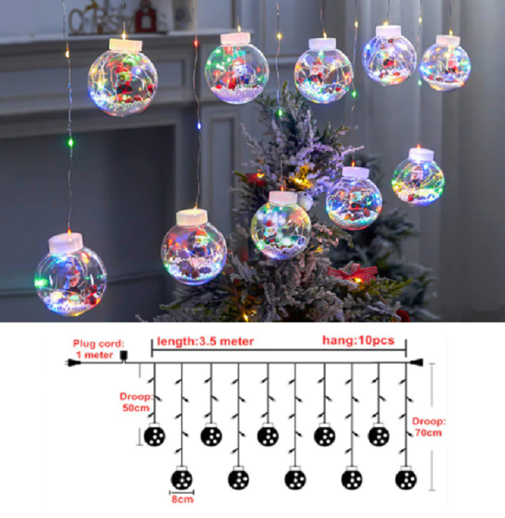 Kerstboomverlichting met bollen