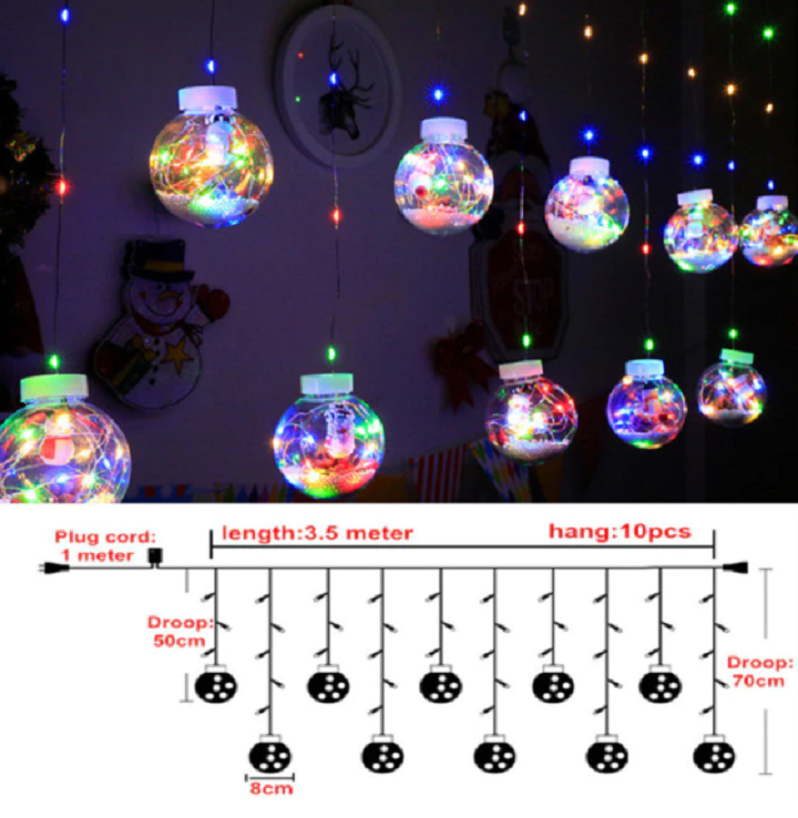 Kerstboomverlichting met bollen
