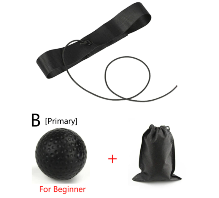 Hoofdband met reflexbal voor bokstraining