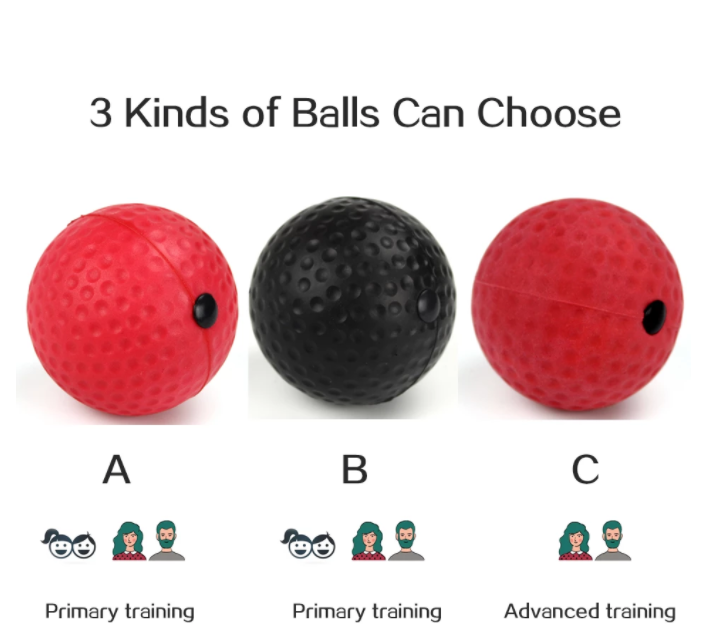 Hoofdband met reflexbal voor bokstraining — afbeelding 5