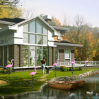 Solarflamingo met LED