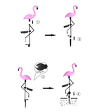 Solarflamingo met LED