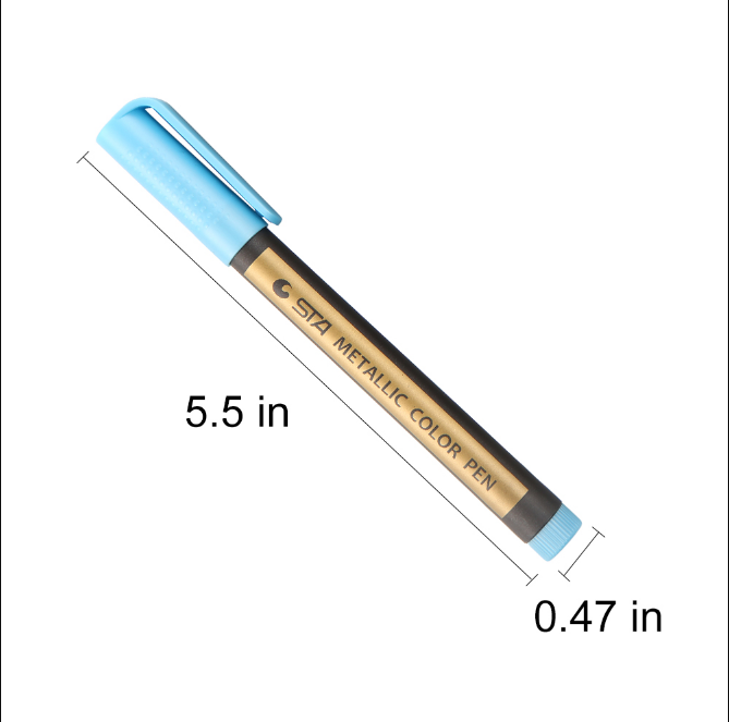 Markers met metallic effect