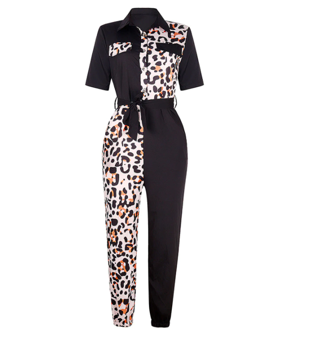 Retro jumpsuit met knoopsluiting