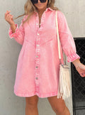 Denim jurk met lange mouwen – Noor
