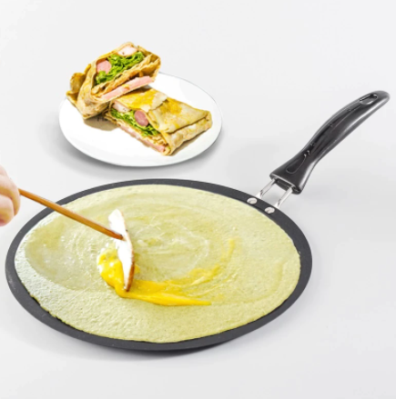 Pannenkoekenpan met antiaanbaklaag