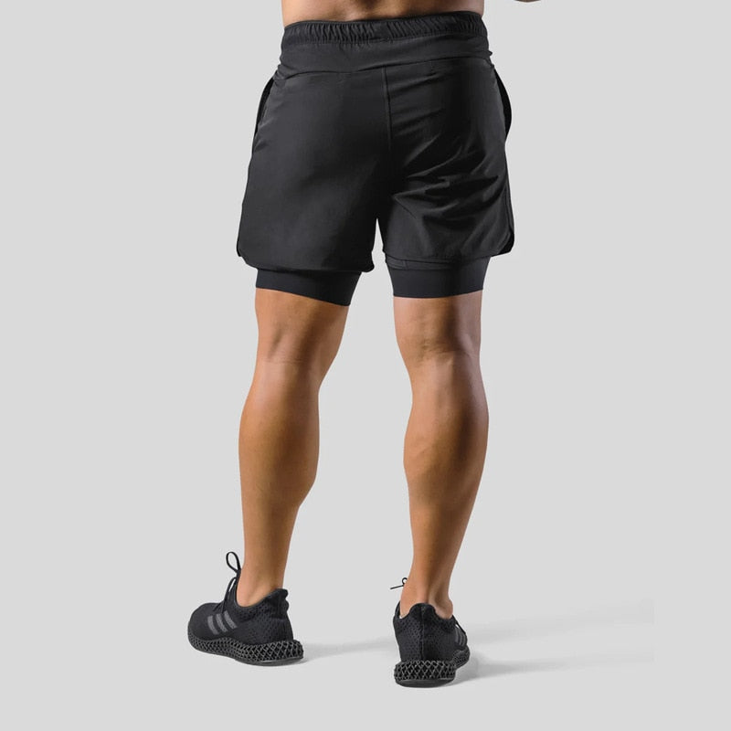 Berkan | 2-in-1 sportshort met binnen- en buitenzak