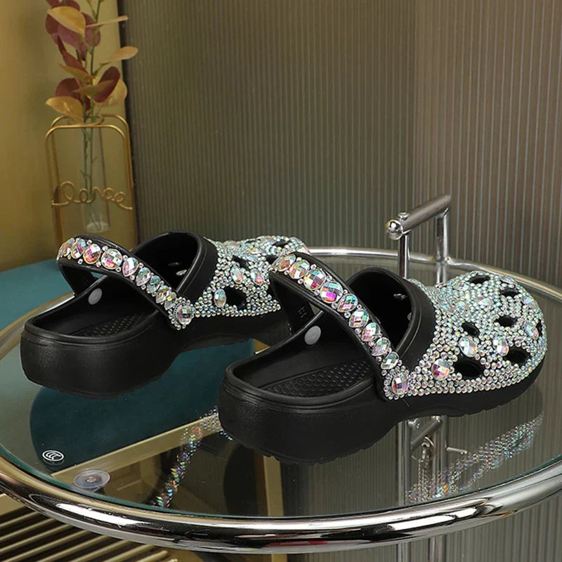 Kristalversierde zomer dames slippers van EVA — afbeelding 15