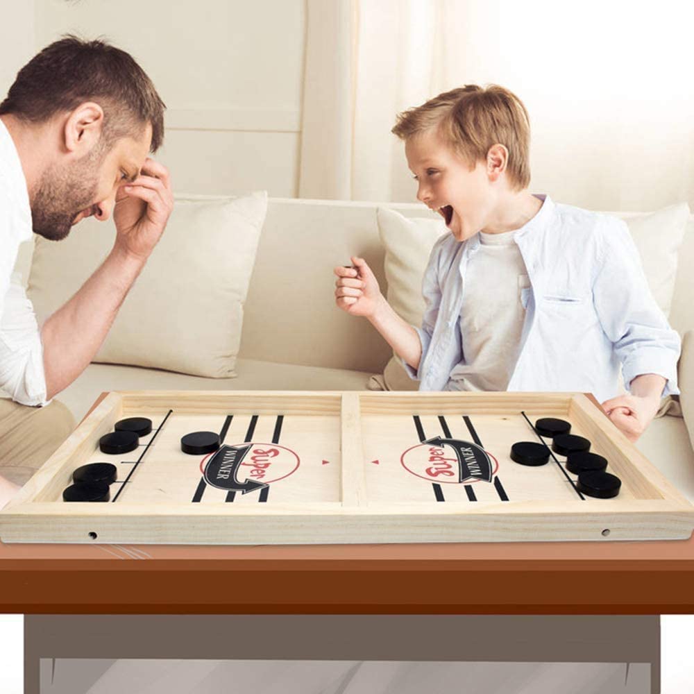 2-in-1 tafelvoetbal & sjoelplezier