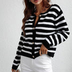Gestreept dames herfstvest — afbeelding 22