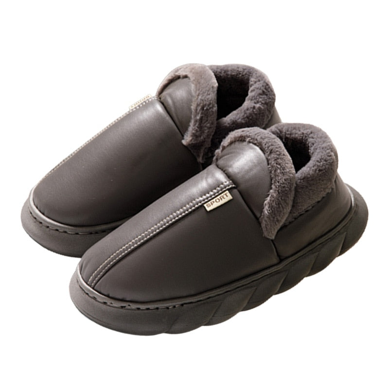 Warme winterpantoffels met imitatiebont