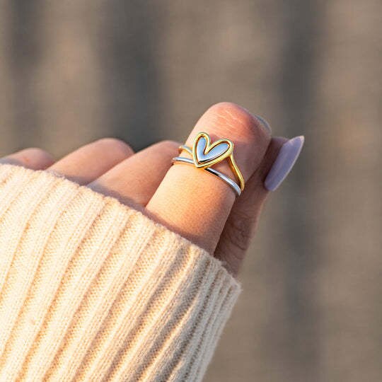 Zilveren ring – Love ring