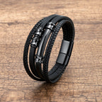 Lederen armband – Weaved bracelet — afbeelding 3