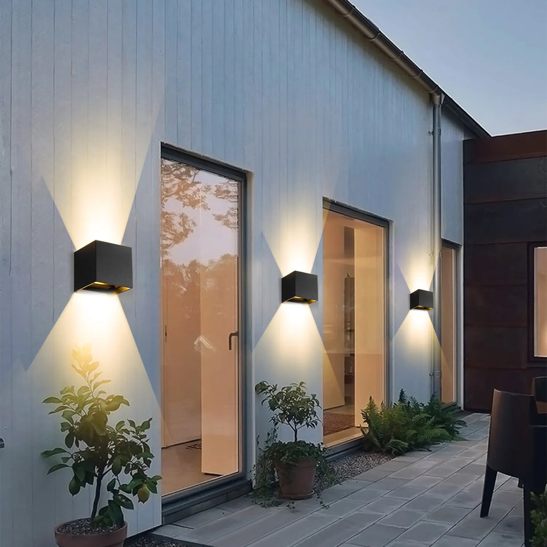LED kubus wandlamp