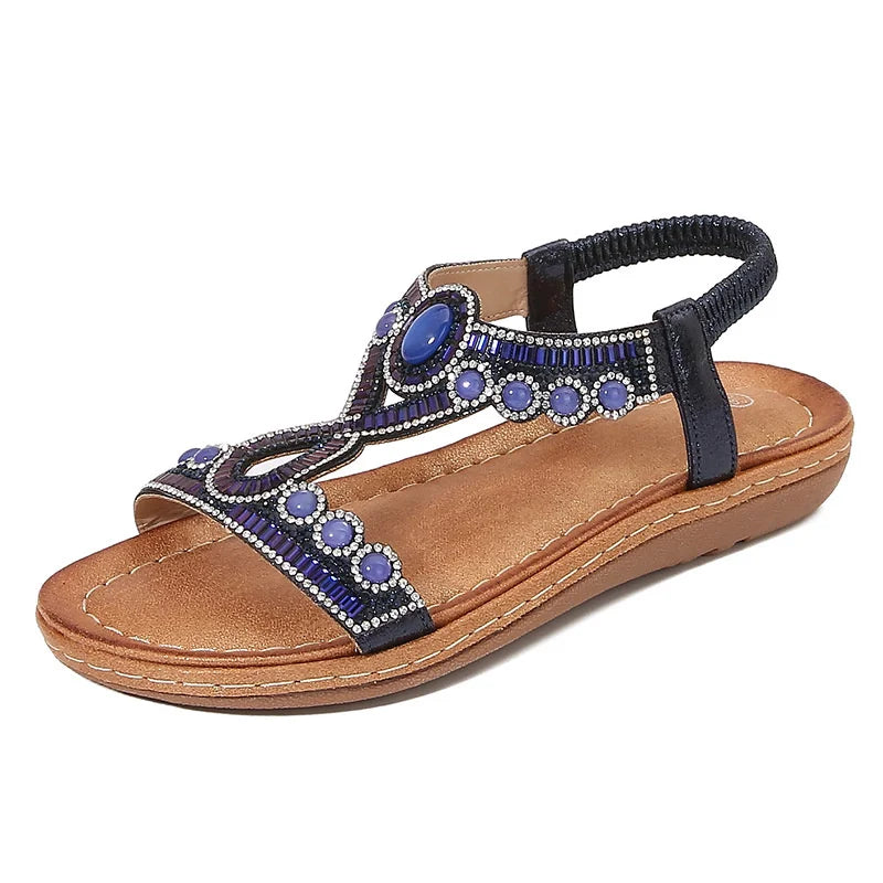 Modieuze dames sandalen met strass en glitters – zomerschoenen voor feest & vrije