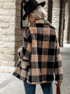 Flanel jacket met knopen voor dames