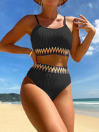 Bikini met verstelbare bandjes en hoge taille