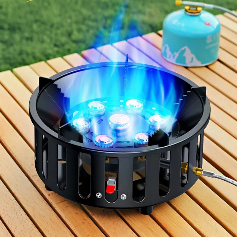 7-Core draagbare camping gas branders met elektronische ontsteking