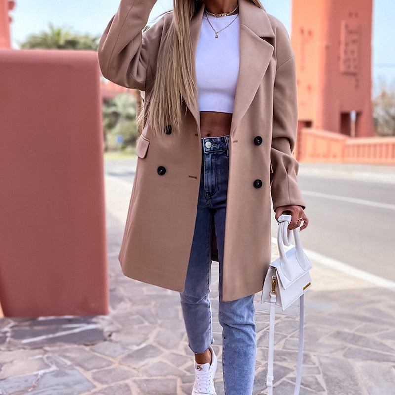 Katoenen jas in oversized model