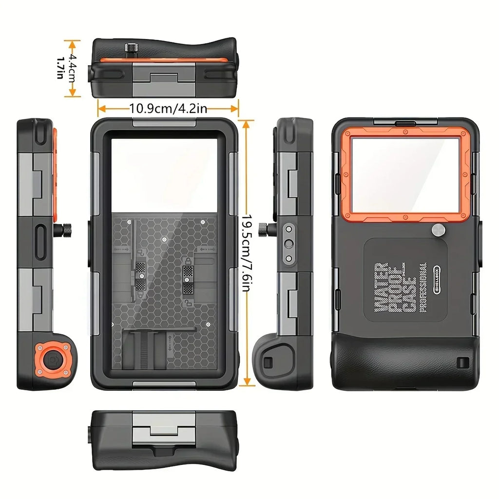 Duik telefoonhoes met 15m dieptebescherming & lanyard