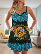 Mouwloze zomer mini jurk