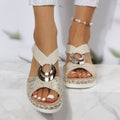 Sleehak sandalen met slangenprint