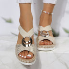 Sleehak sandalen met slangenprint
