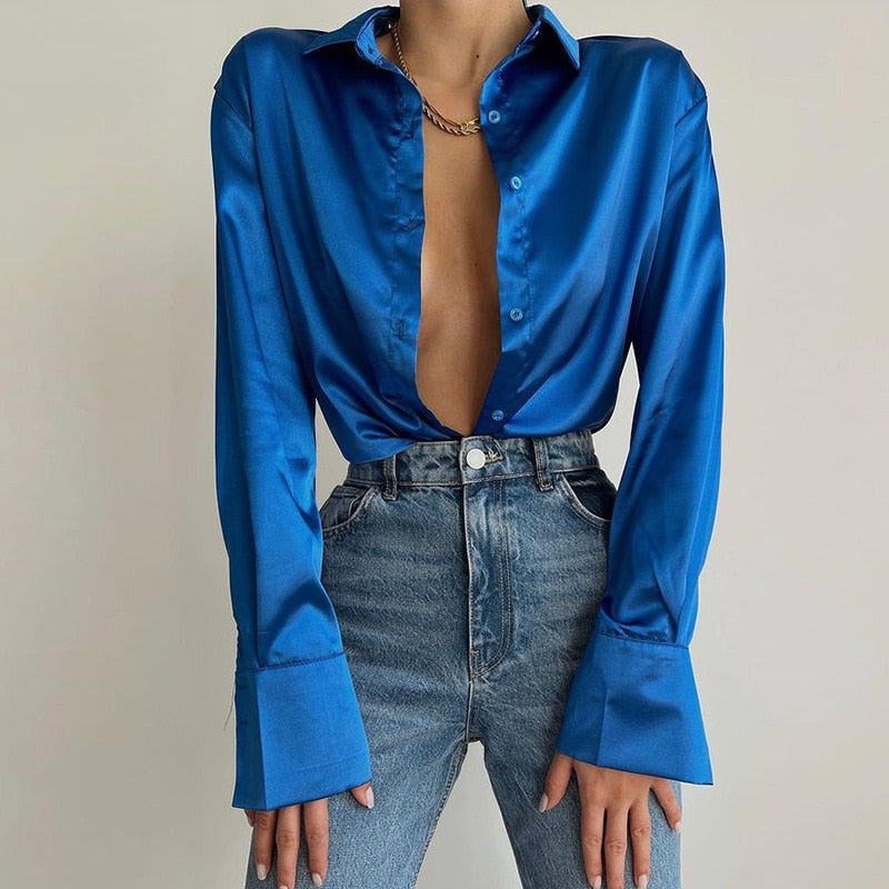 Satijnen blouse voor dames – Mila