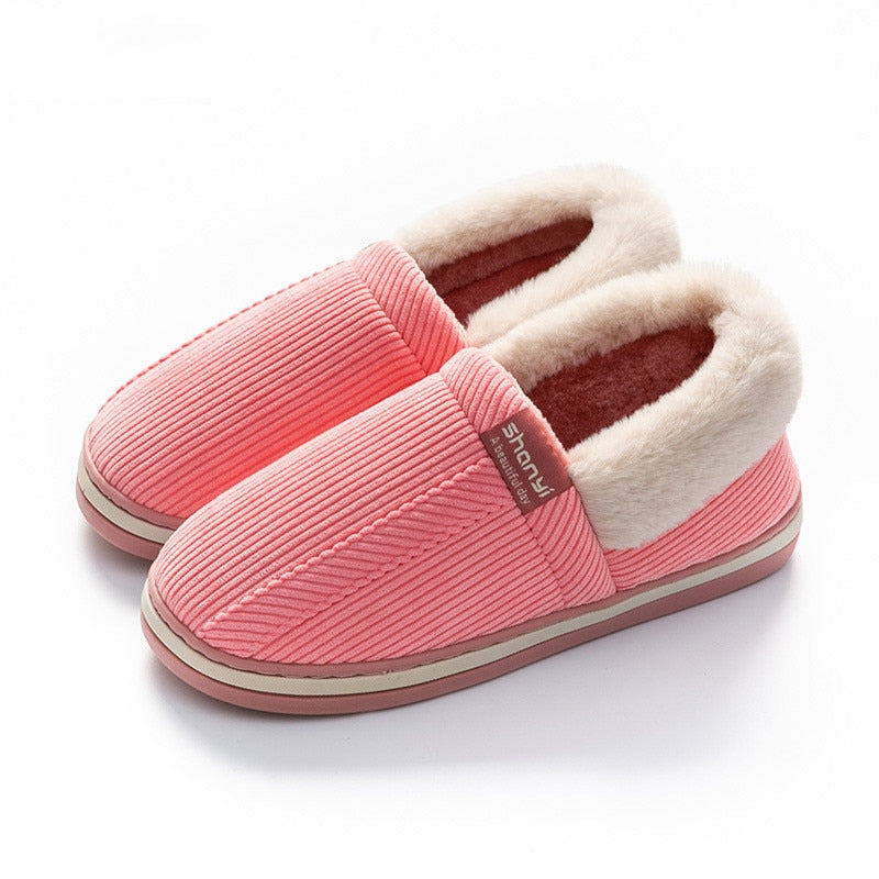 Warme winterpantoffels met imitatiebont