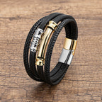 Lederen armband – Weaved bracelet