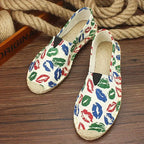 Heren espadrille met graffiti-design