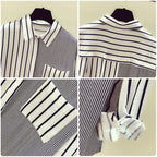Blouse met krijtstrepen voor dames