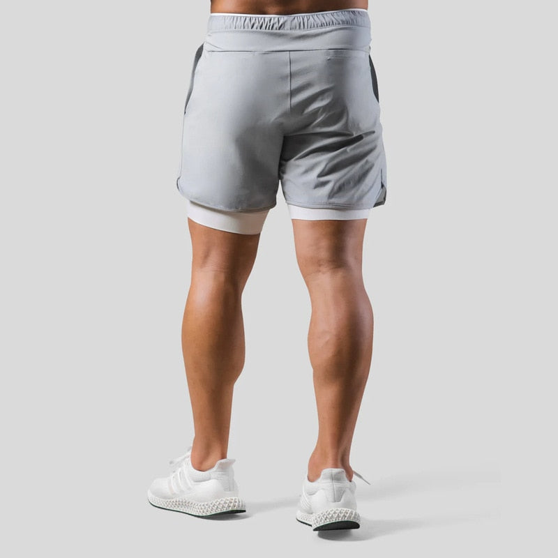 Berkan | 2-in-1 sportshort met binnen- en buitenzak