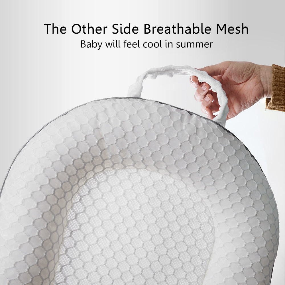 Ergonomisch babynest met rugsteun en mesh-ligvlak