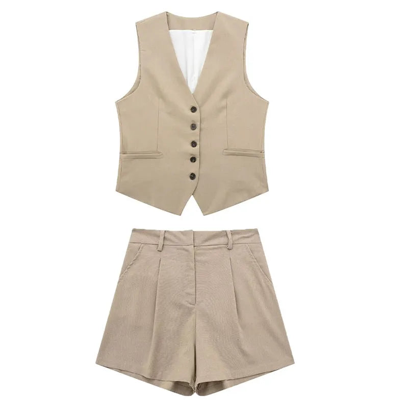 Tweedelige zomeroutfit met vintage-top