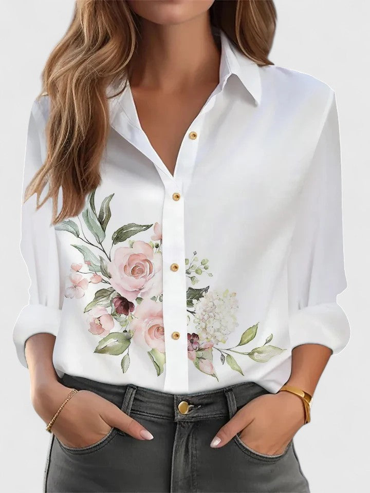 Najma | Losvallende blouse met lange mouwen