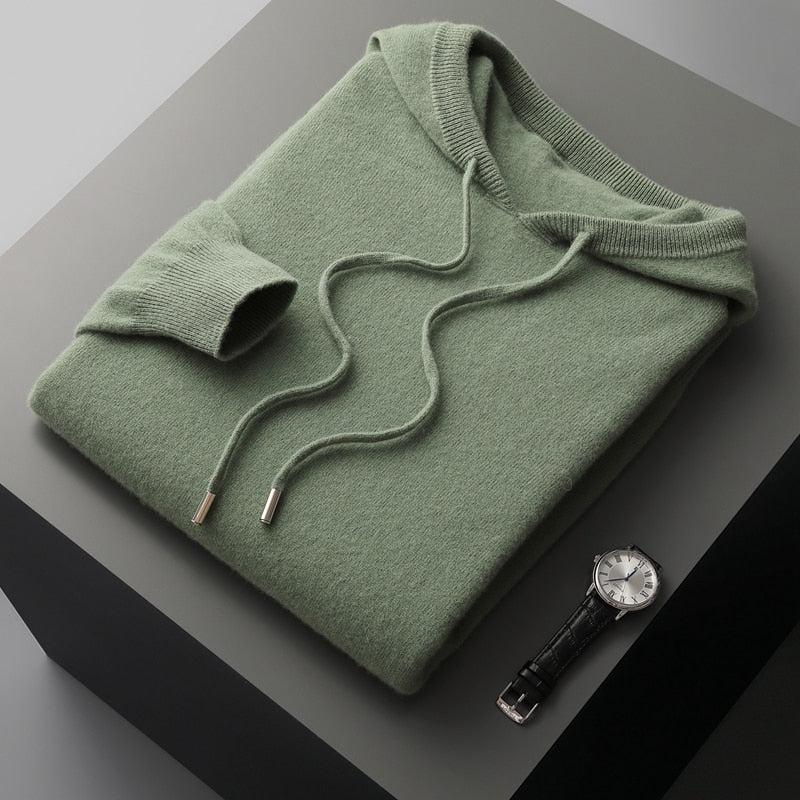 Heren hoodie van merinowol