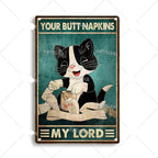 Vintage cat – metalen poster
