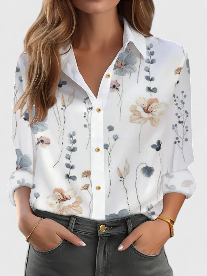 Najma | Losvallende blouse met lange mouwen