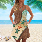 Mouwloze zomer mini jurk