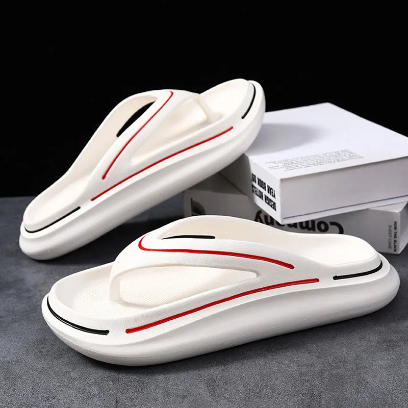Witte ultralichte uuniseks zomerslippers met memory foam zool