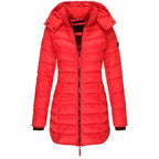 Dames parka met capuchon en donsvulling