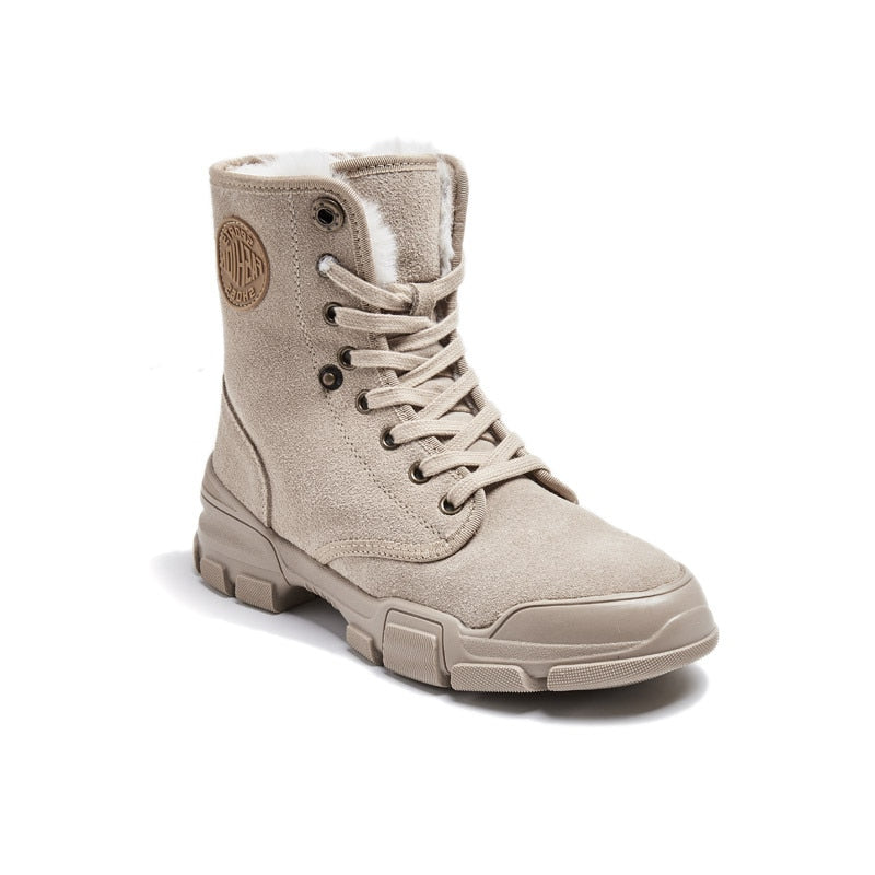 Suede boots met voering voor dames