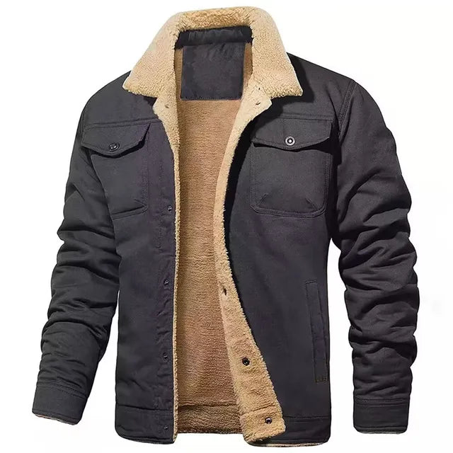 Heren katoenfleece bomberjack