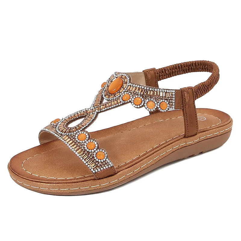 Modieuze dames sandalen met strass en glitters – zomerschoenen voor feest & vrije