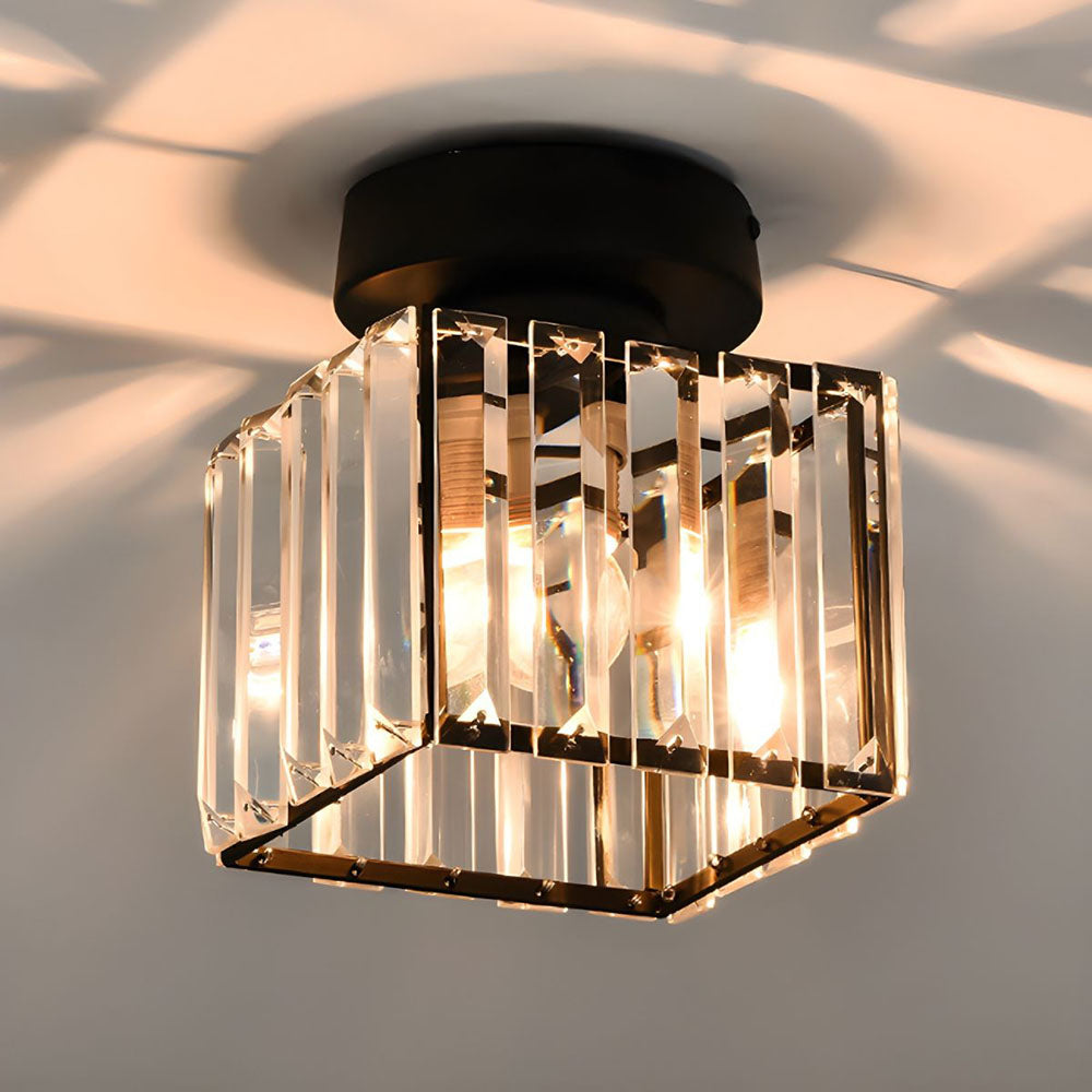 Semi-Flush kristallen plafondlamp