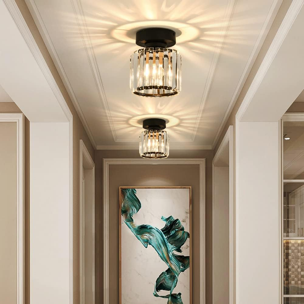 Semi-Flush kristallen plafondlamp