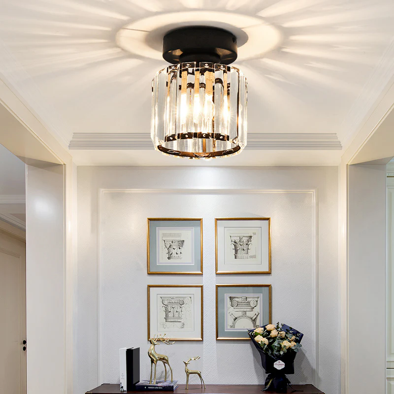 Semi-Flush kristallen plafondlamp